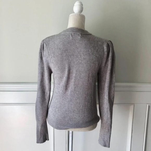 Lovers and Friends Clea Sweater Mock Neck Gray L - Picture 3 of 5